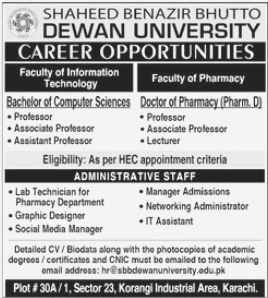 Professor Jobs in Karachi 2023