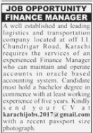 Finance Manager Jobs in Karachi 2023