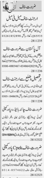 Various Private Companies are hirgin M/F Security and Office Staff in Multan 2023