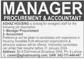 Aghaz Housing Jobs 2024 Lahore