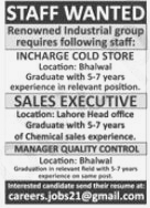 Sales Executive Jobs 2024 in Lahore