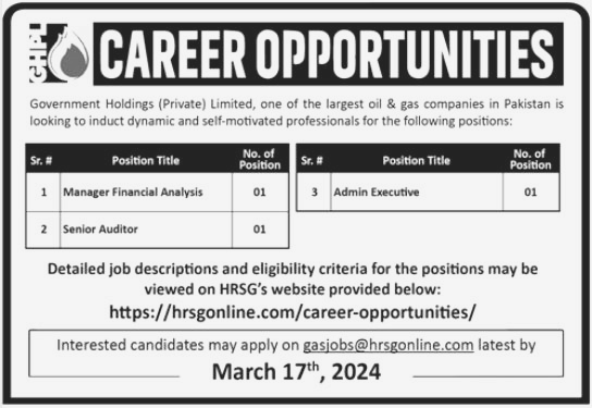 GHLP Management Jobs 2024